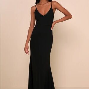 Lulu's Infinite‎ Glory Black Maxi Dress
